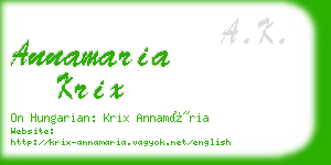 annamaria krix business card